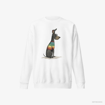 Dobermann All Set for Pride White Sweatshirt