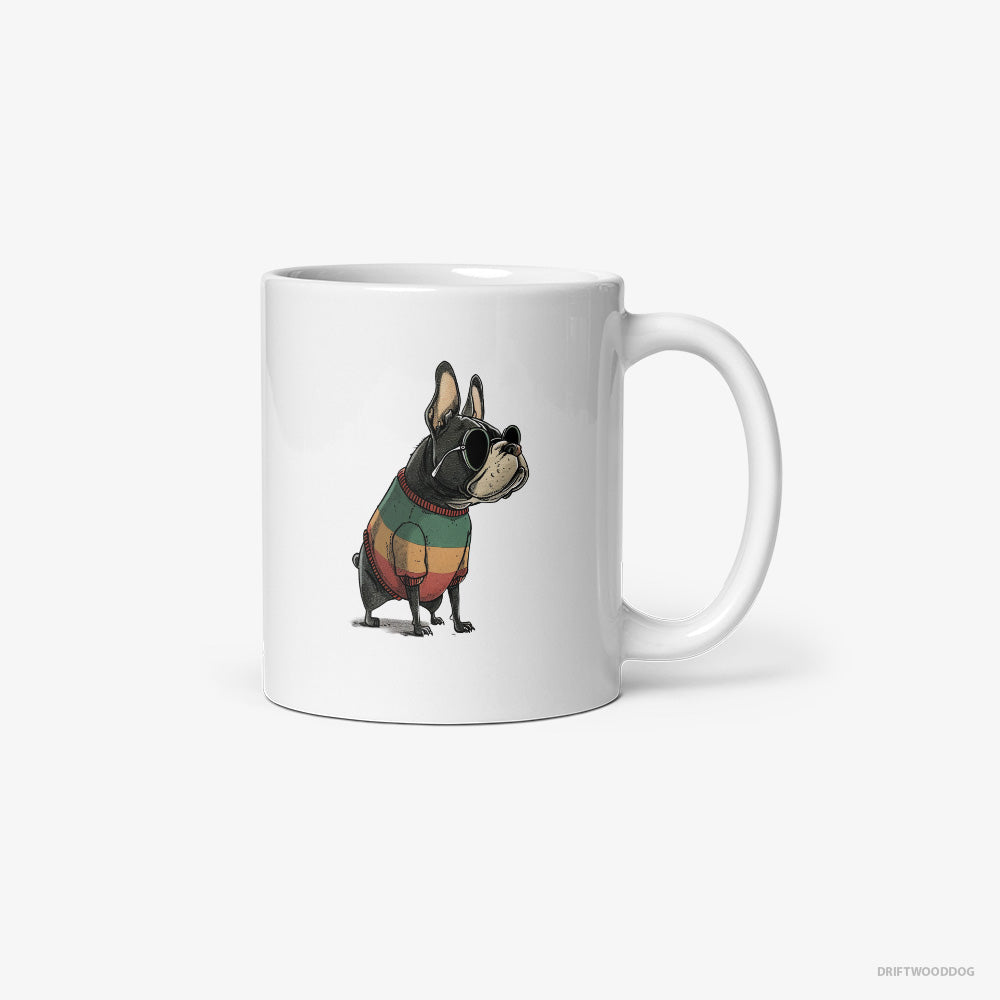 French Bulldog Wearing Rainbow Outfit Classic Mug