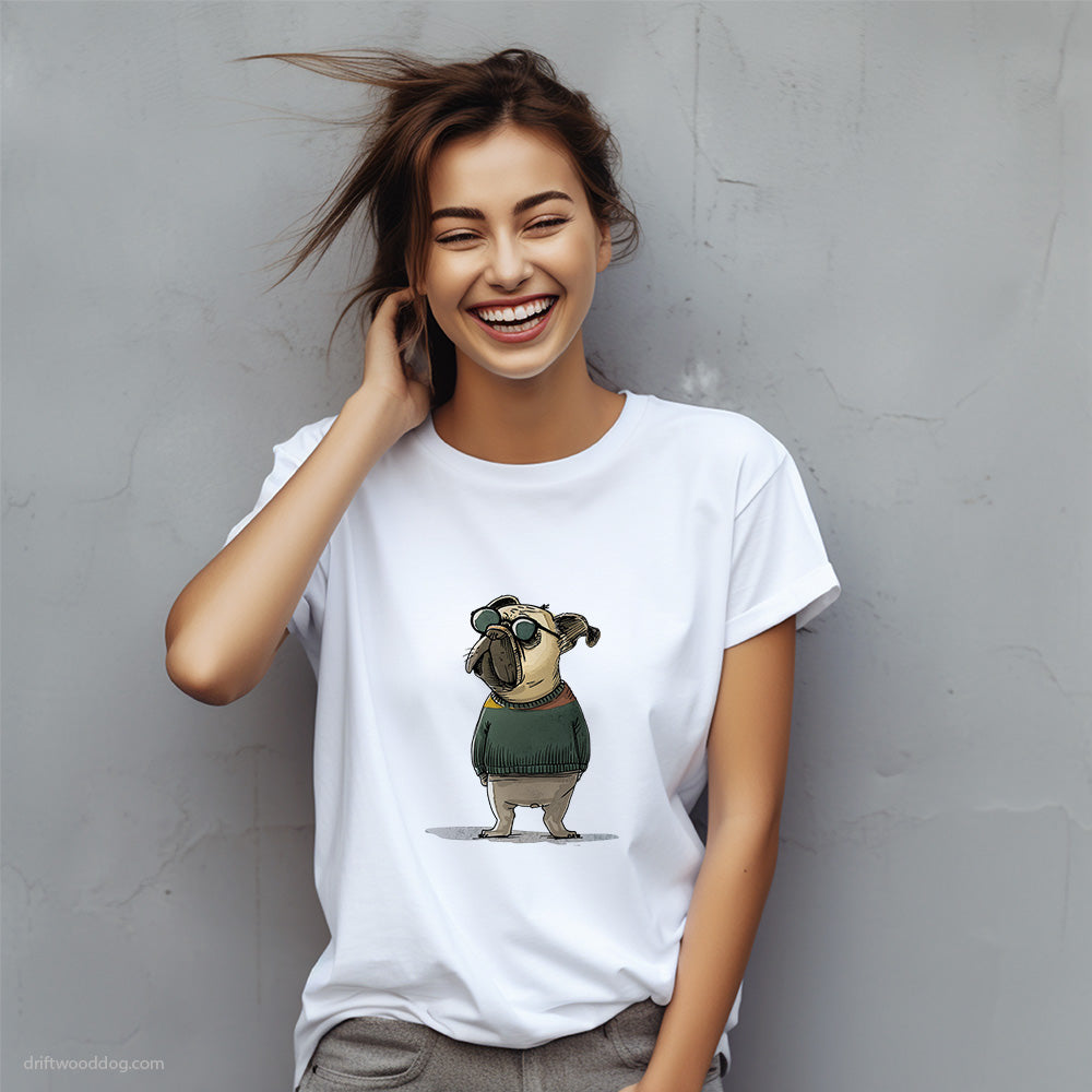 French Bulldog Wearing Sunglasses T-Shirt – Custom Dog T-Shirts for Women