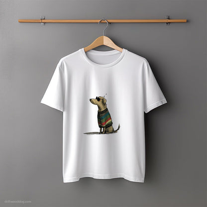 Golden Retriever Wearing Rainbow Outfit T-Shirt – Unisex Tee for Dog Lovers