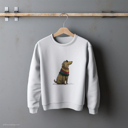 Golden Retriever Dressed in Rainbow Attire Sweatshirt – Unisex Sweatshirt for Dog Lovers