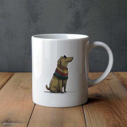 Golden Retriever Dressed in Rainbow Attire Mug – Unique Dog Cups | Dog-Themed Mugs