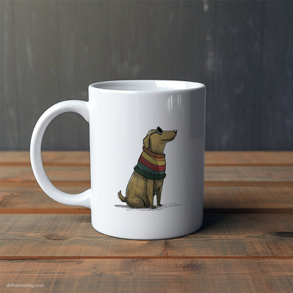 Golden Retriever Dressed in Rainbow Attire Mug – Cute Dog-Themed Mugs | Perfect Gifts for Dog Lovers