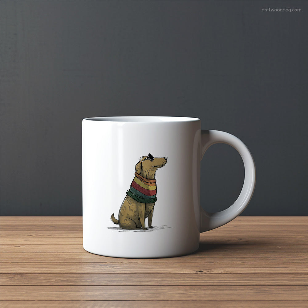 Golden Retriever Dressed in Rainbow Attire Mug – Custom Dog Mugs | Personalized Pet Mugs