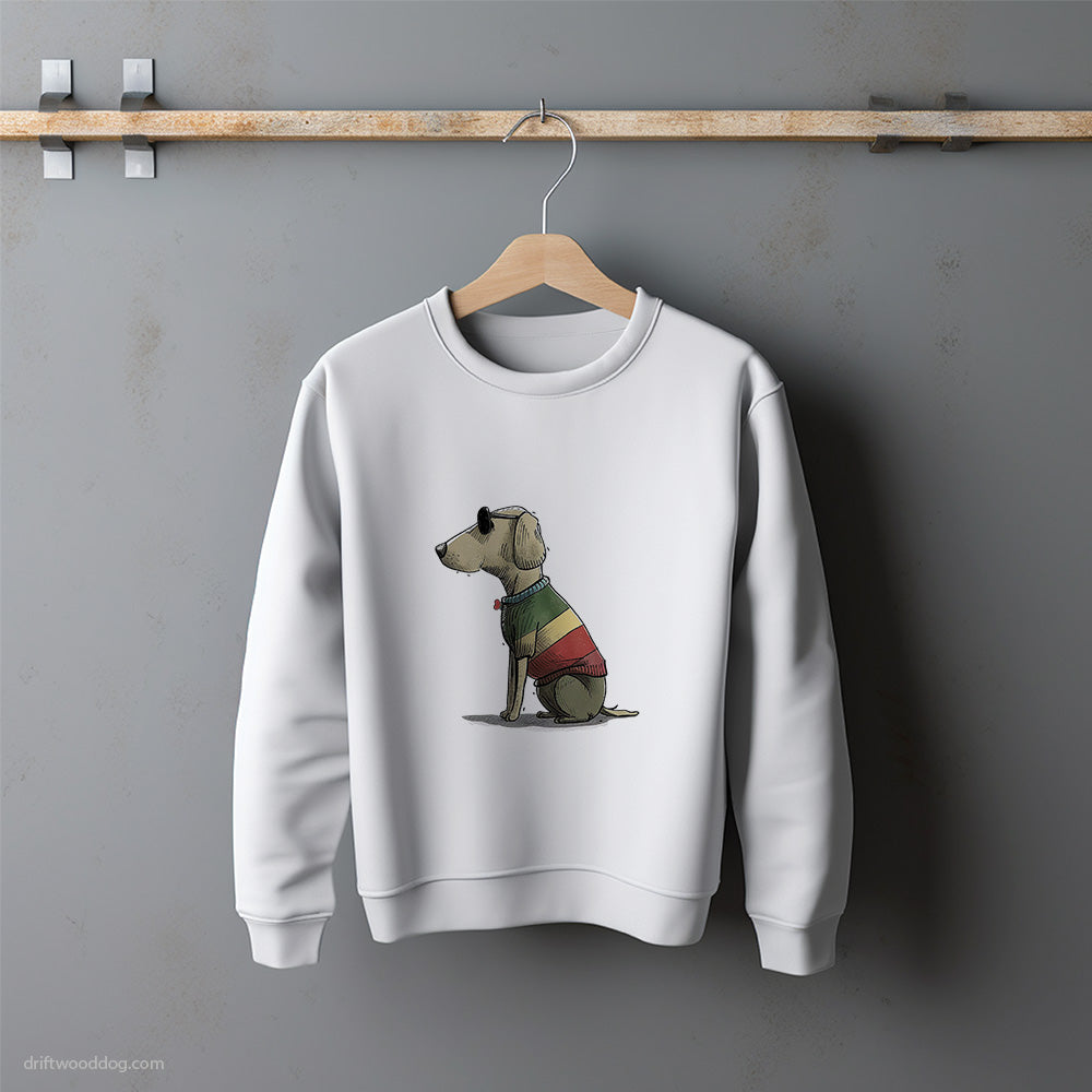 Labrador Retriever Wearing Rainbow Outfit Sweatshirt – Unisex Sweatshirt for Dog Lovers