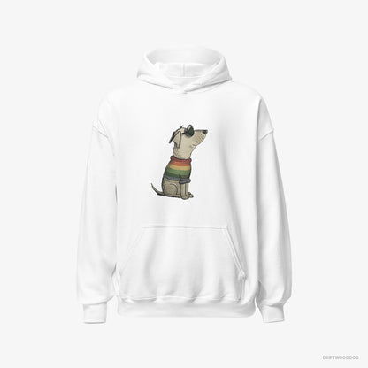 Labrador Retriever Excited for Pride White Hoodie