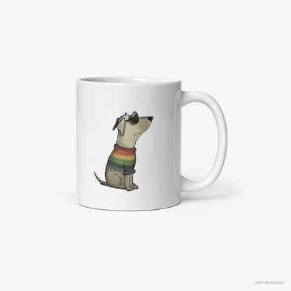 Labrador Retriever Excited for Pride White Mug