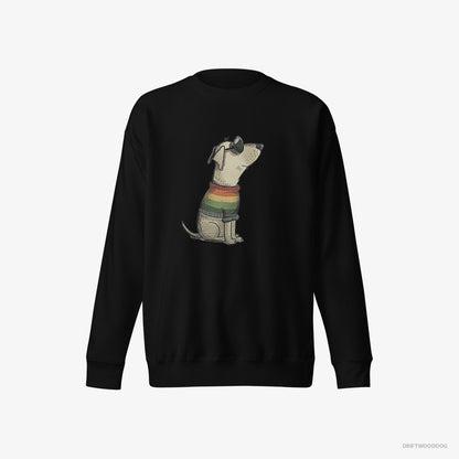 Labrador Retriever Sweatshirt – Men Black Sweatshirt Eco-Friendly – Excited for Pride (on White Background)