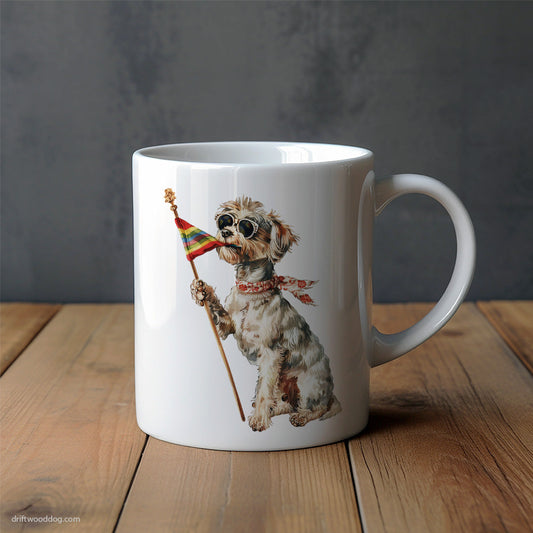 Yorkshire Terrier with an LGBTQ+ Flag Mug – Unique Dog Cups | Dog-Themed Mugs