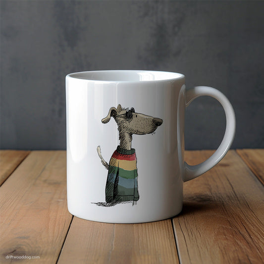 Poodle Adorned in Rainbow Gear Mug – Unique Dog Cups | Dog-Themed Mugs