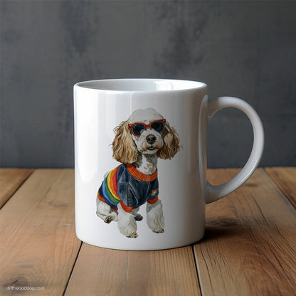 Poodle Excited for Pride Mug – Unique Dog Cups | Dog-Themed Mugs