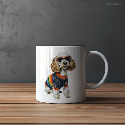 Poodle Excited for Pride Mug – Funny Dog Coffee Mugs | Quirky Canine Drinkware