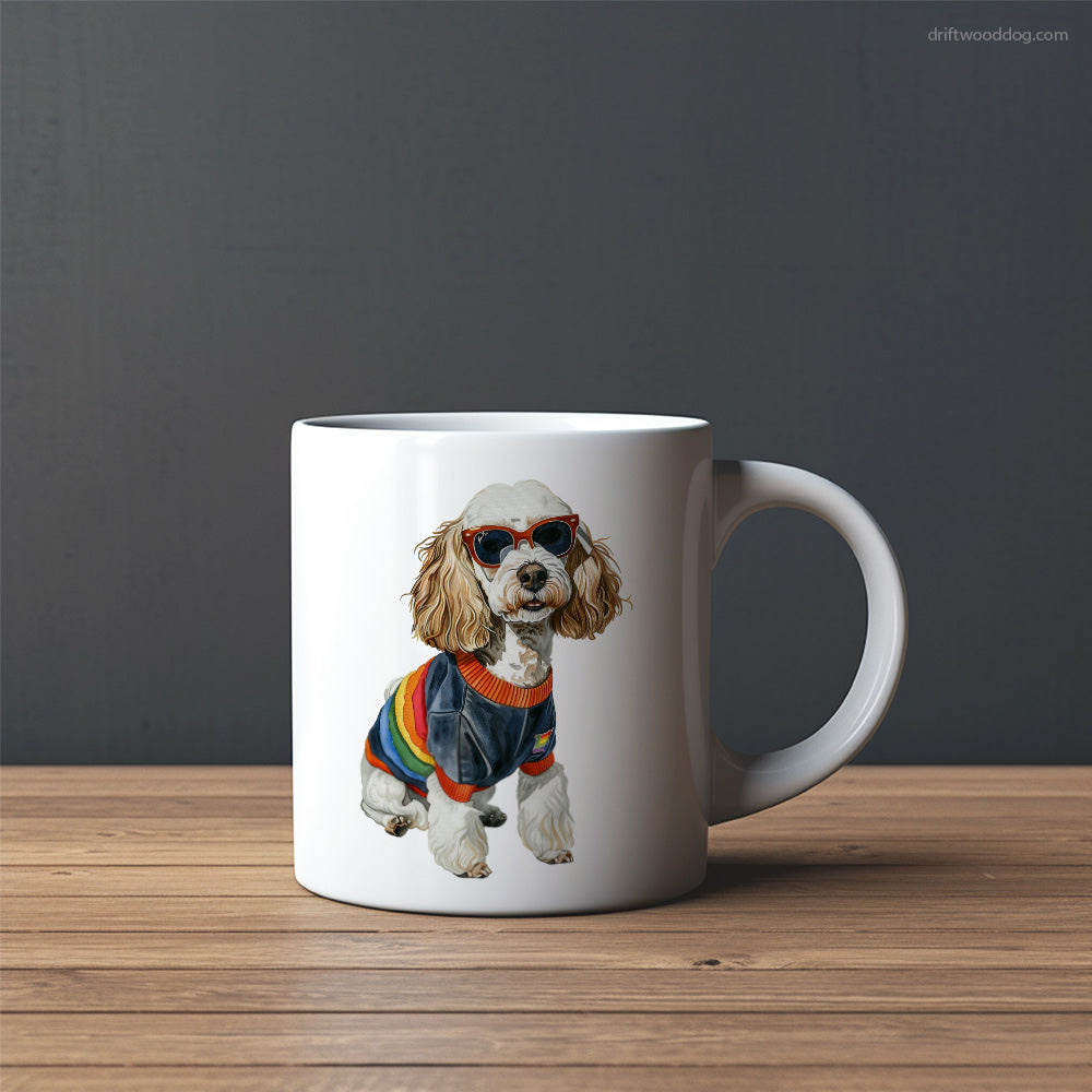 Poodle Excited for Pride Mug – Custom Dog Mugs | Personalized Pet Mugs