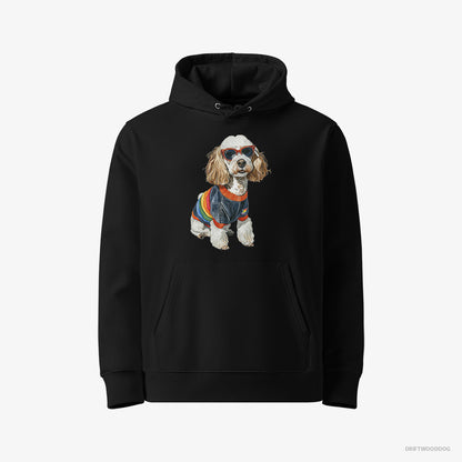 Poodle Excited for Pride Black Hoodie