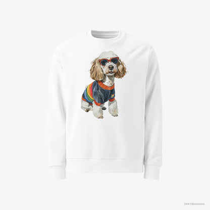 Poodle Excited for Pride White Sweatshirt