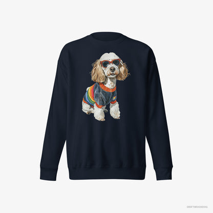 Poodle Excited for Pride Navy Sweatshirt