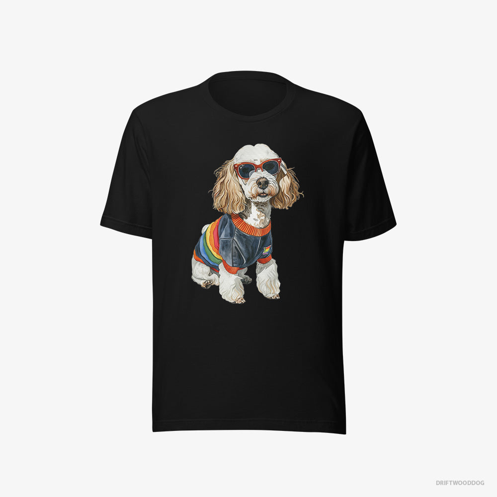 Poodle T-Shirt – Men Black T-Shirt Eco-Friendly – Excited for Pride (on White Background)