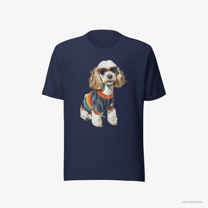 Poodle Excited for Pride Navy T-Shirt