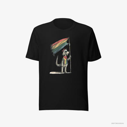 Poodle Holding LGBTQ+ Flag Black T-Shirt