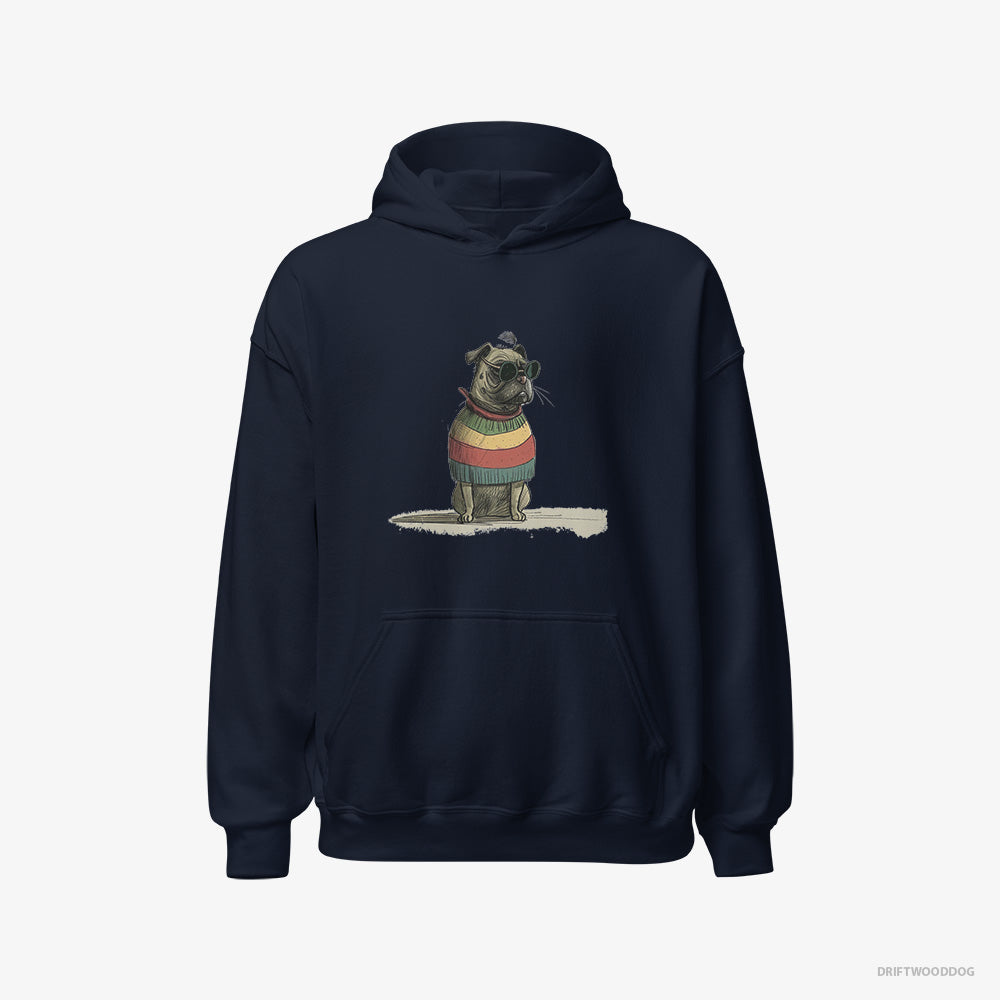 Pug Wearing Rainbow Outfit Classic Hoodie