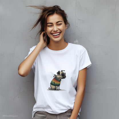 Pug Excited for Pride T-Shirt – Custom Dog T-Shirts for Women