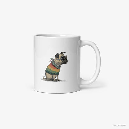 Pug Excited for Pride White Mug