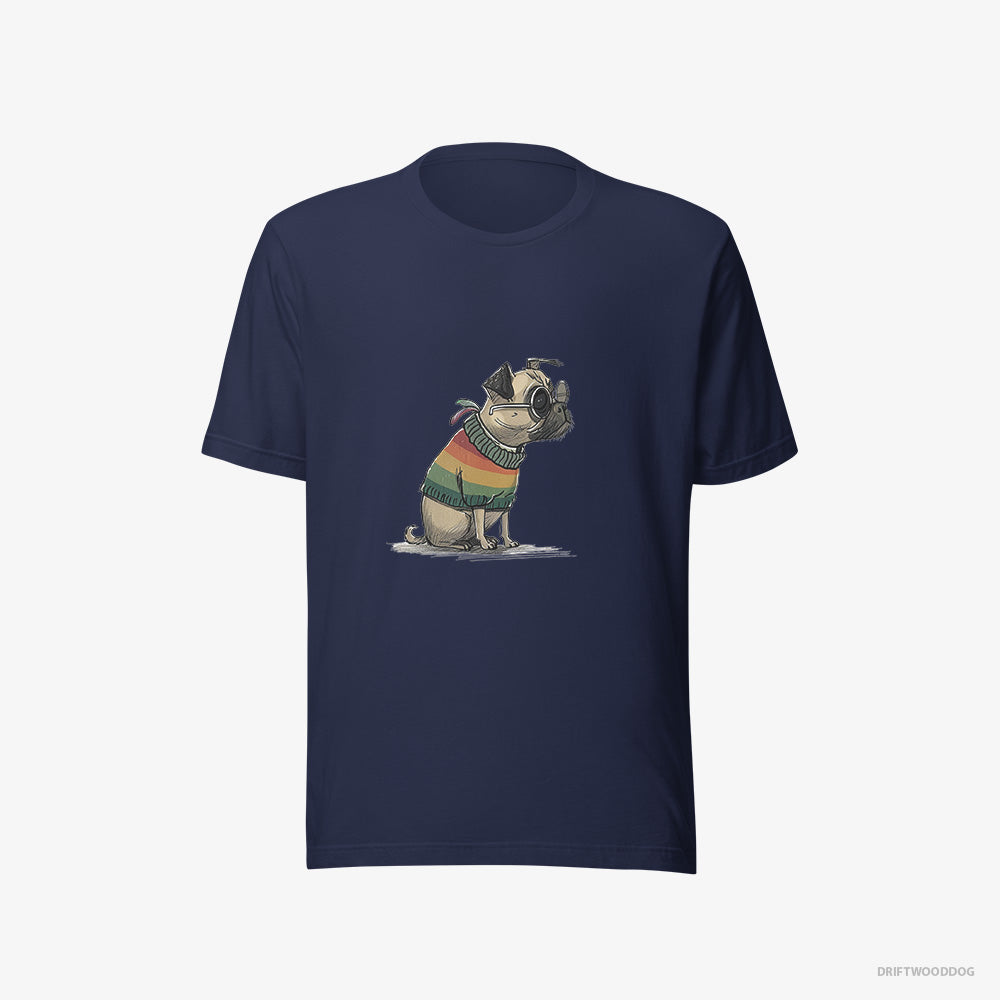 Pug Excited for Pride – Men's T-Shirt Navy Eco – Eco-Friendly