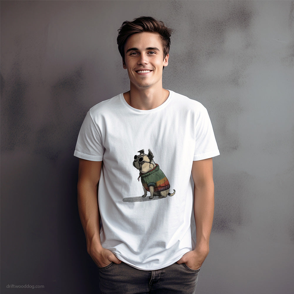 Pug Ready for Pride T-Shirt – Dog Graphic Tee for Men