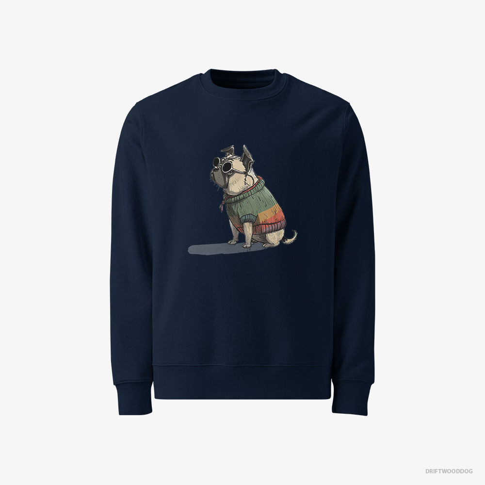 Pug Ready for Pride – Men's Sweatshirt Navy – Classic