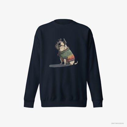 Pug Ready for Pride Navy Sweatshirt