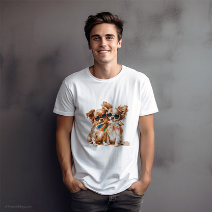 Chihuahua Couple Celebrating Pride T-Shirt – Dog Graphic Tee for Men