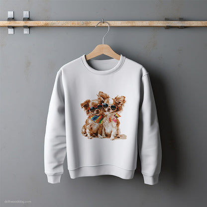 Chihuahua Couple Celebrating Pride Sweatshirt – Unisex Sweatshirt for Dog Lovers