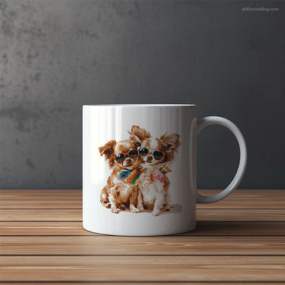 Chihuahua Couple Celebrating Pride Mug – Funny Dog Coffee Mugs | Quirky Canine Drinkware