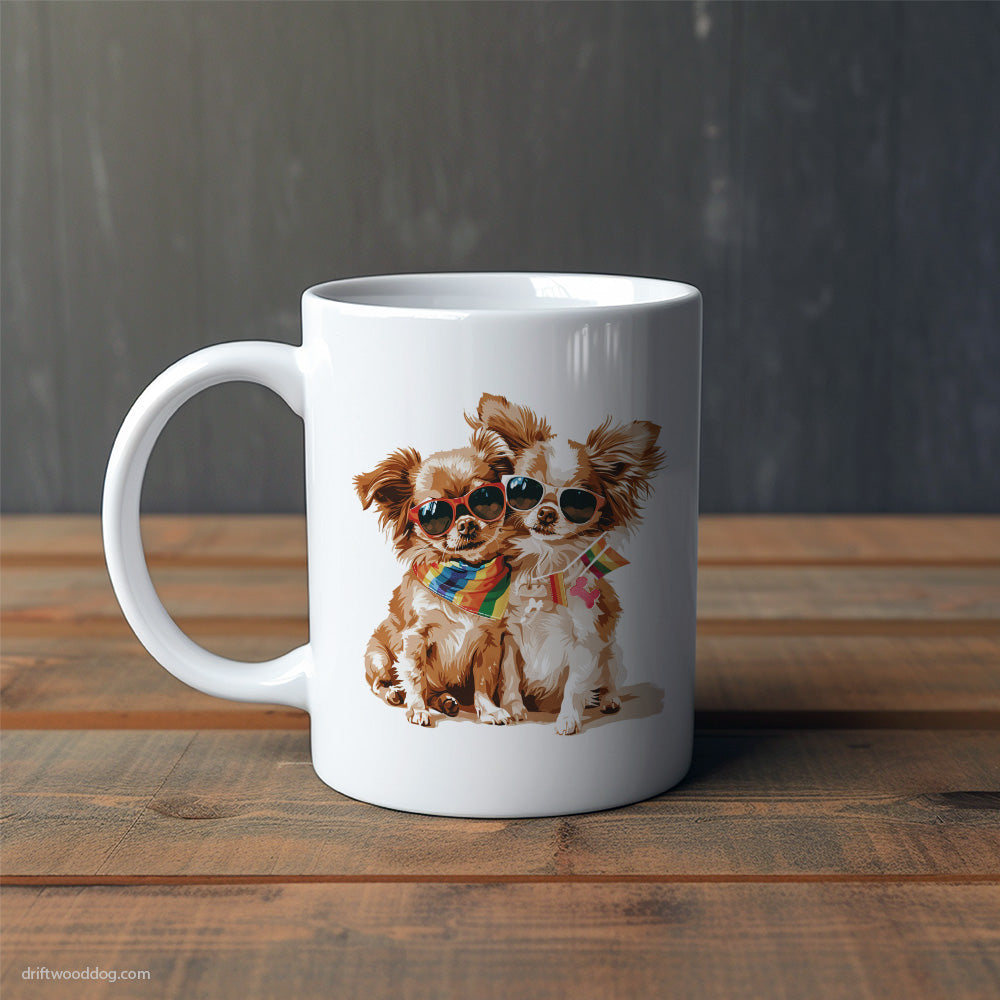 Chihuahua Couple Celebrating Pride Mug – Cute Dog-Themed Mugs | Perfect Gifts for Dog Lovers