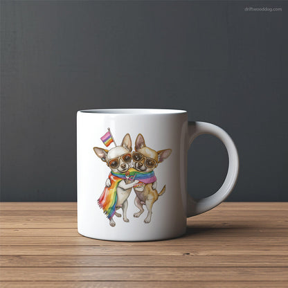 Chihuahua Couple Ready for Pride Mug – Custom Dog Mugs | Personalized Pet Mugs