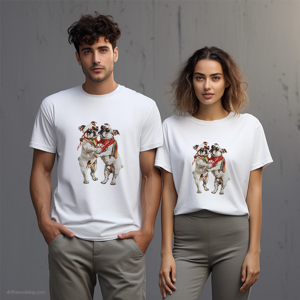 French Bulldog Couple Ready for Pride T-Shirt – Unisex T-Shirt for Dog Lovers 