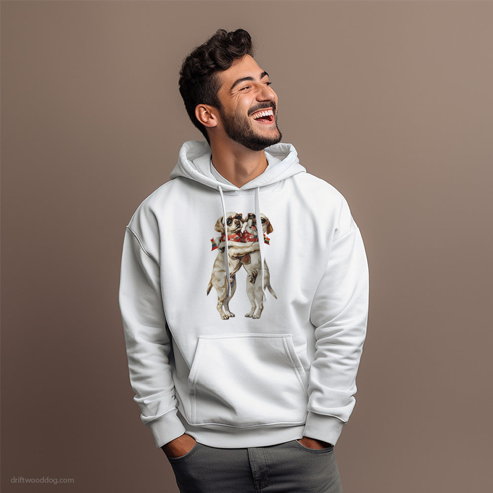 Labrador Retriever Couple Hugging at Pride Hoodie – Dog Hoodies for Men