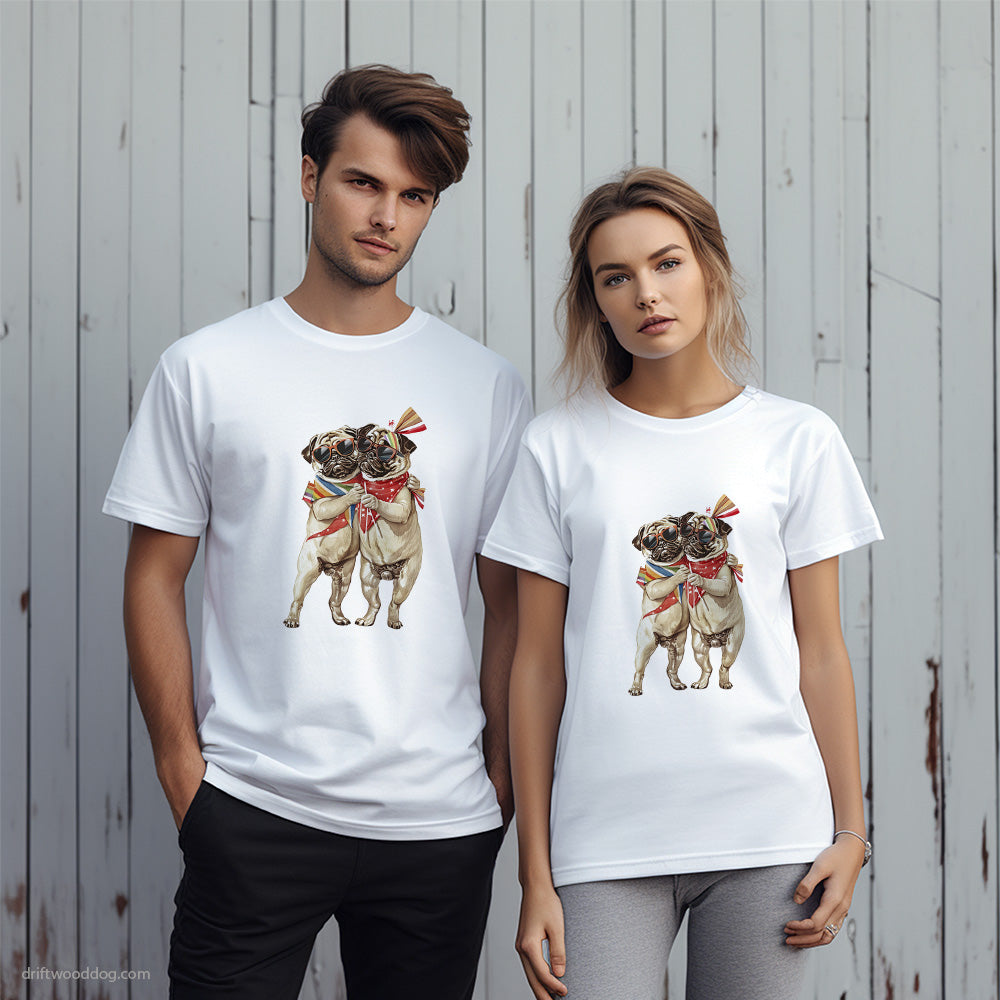 Pug Celebrating Pride Together T-Shirt – Unique Dog T-Shirts for Pet Lovers