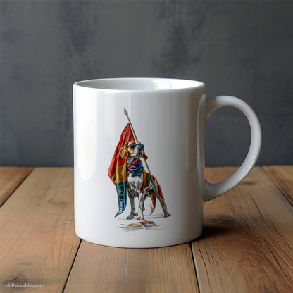 Beagle Waving LGBTQ+ Flag Mug – Unique Dog Cups | Dog-Themed Mugs