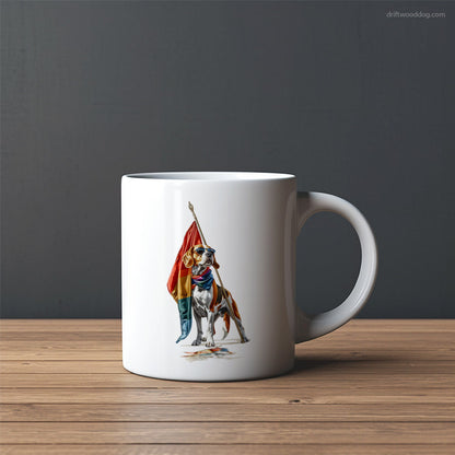 Beagle Waving LGBTQ+ Flag Mug – Custom Dog Mugs | Personalized Pet Mugs