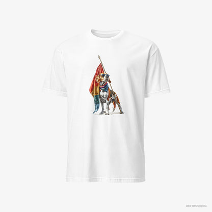 Beagle Waving LGBTQ+ Flag White T-Shirt