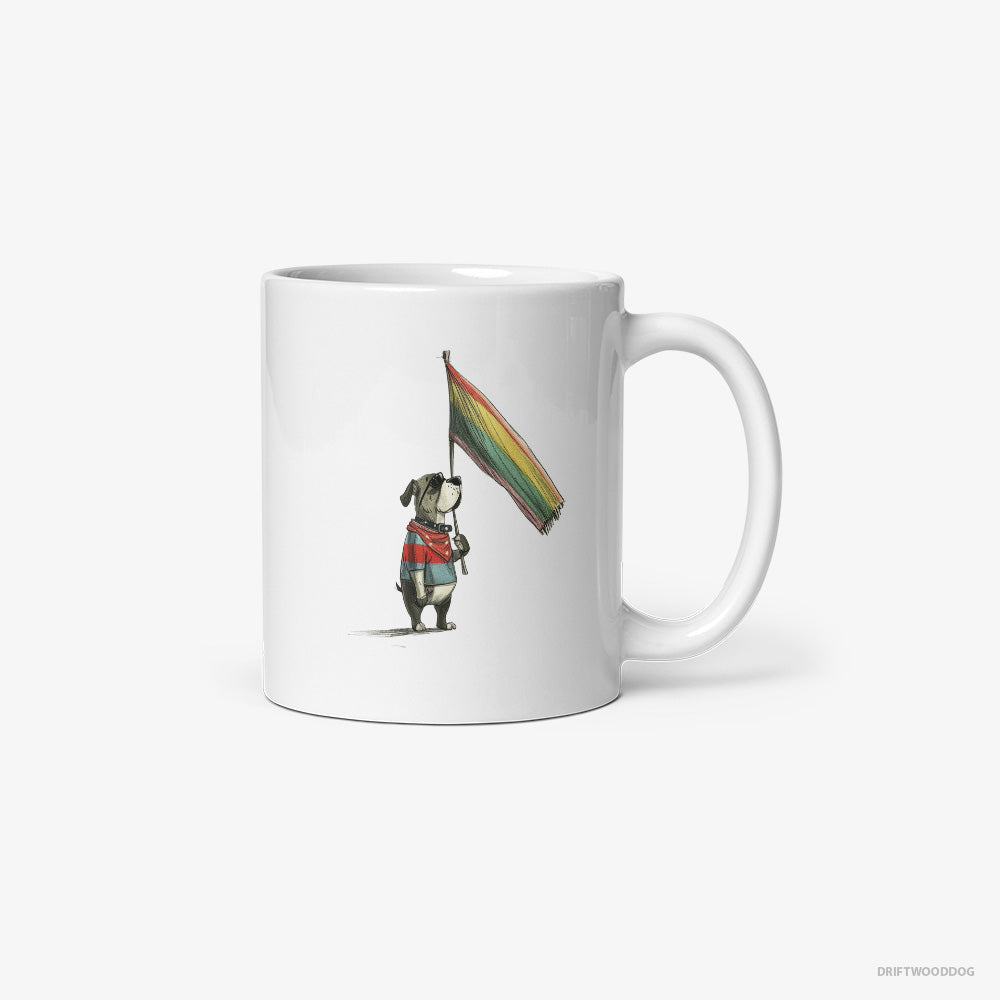 Bulldog Holding LGBTQ+ Flag Classic Mug