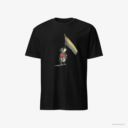 Bulldog Holding LGBTQ+ Flag Black T-Shirt