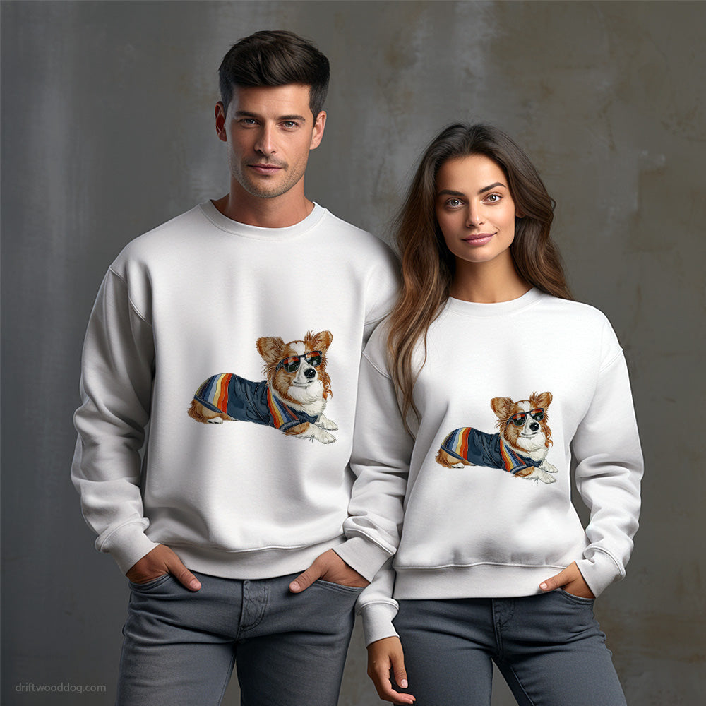 Corgi Enjoying Pride Sweatshirt – Unisex Sweatshirt for Dog Owners