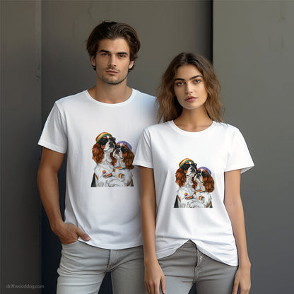 Cavalier King Charles Spaniel Couple Celebrating Pride T-Shirt – Dog-Themed Gifts for Dog Lovers