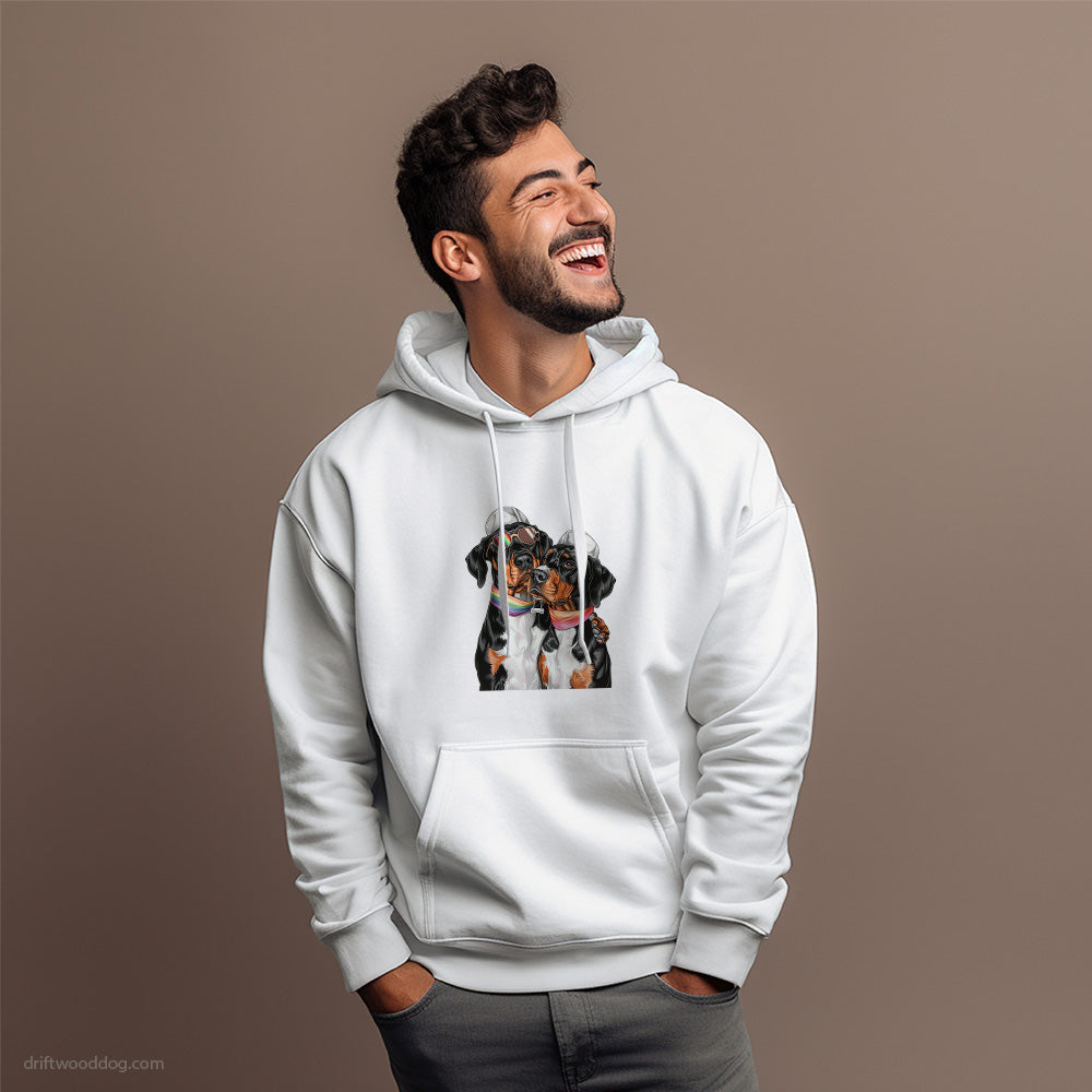 Dobermann Couple Celebrating Pride Hoodie – Dog Hoodies for Men