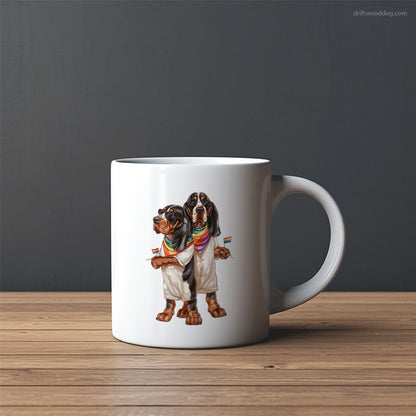 Basset Hound Couple Ready for Pride Mug – Custom Dog Mugs | Personalized Pet Mugs