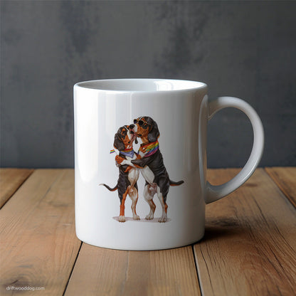 Beagle Couple Celebrating Pride Mug – Unique Dog Cups | Dog-Themed Mugs