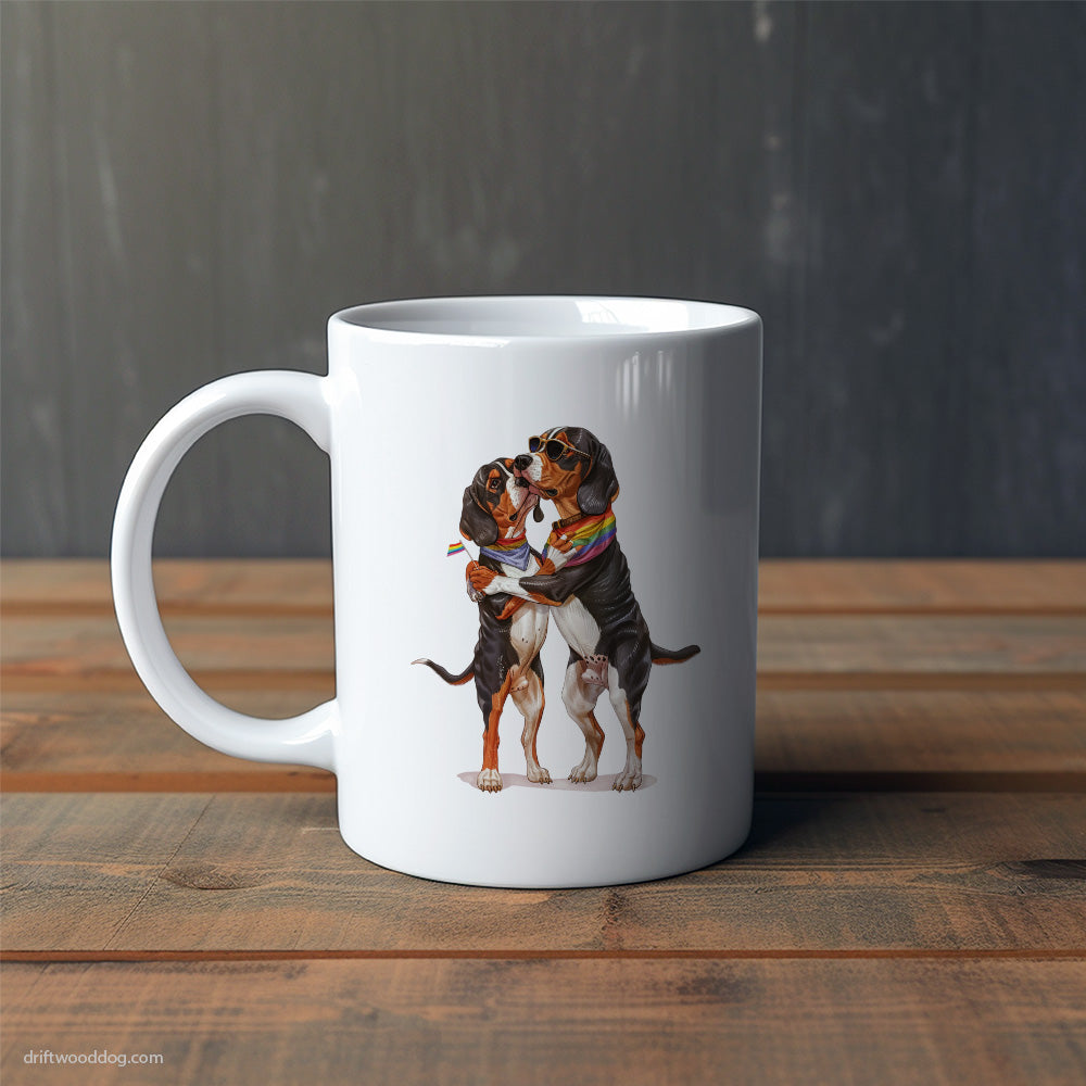 Beagle Couple Celebrating Pride Mug – Cute Dog-Themed Mugs | Perfect Gifts for Dog Lovers