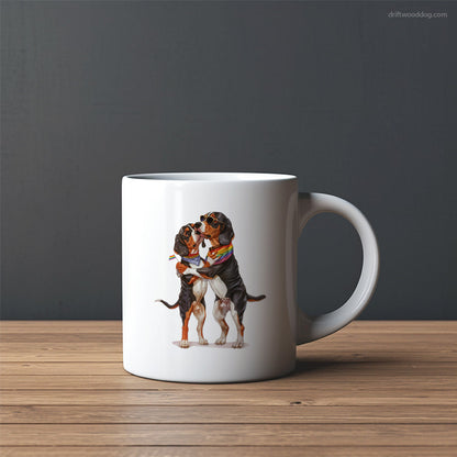 Beagle Couple Celebrating Pride Mug – Custom Dog Mugs | Personalized Pet Mugs